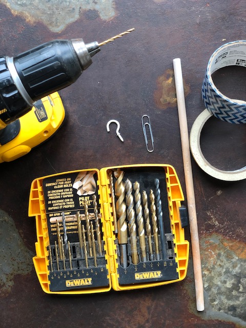 Button hook and zipper pull materials needed