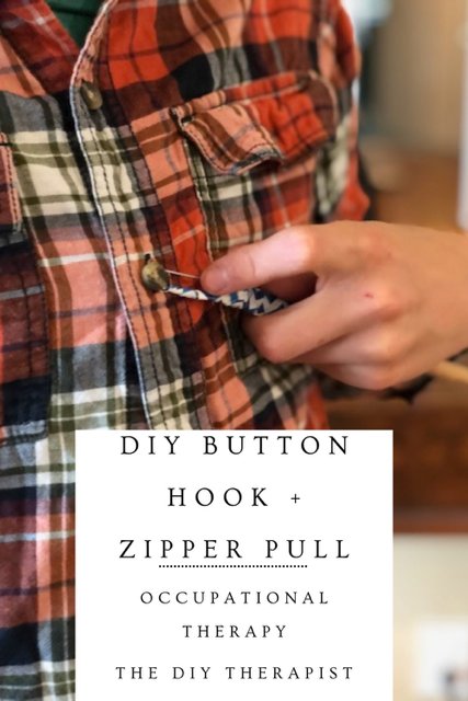 DIY button hook and zipper pull