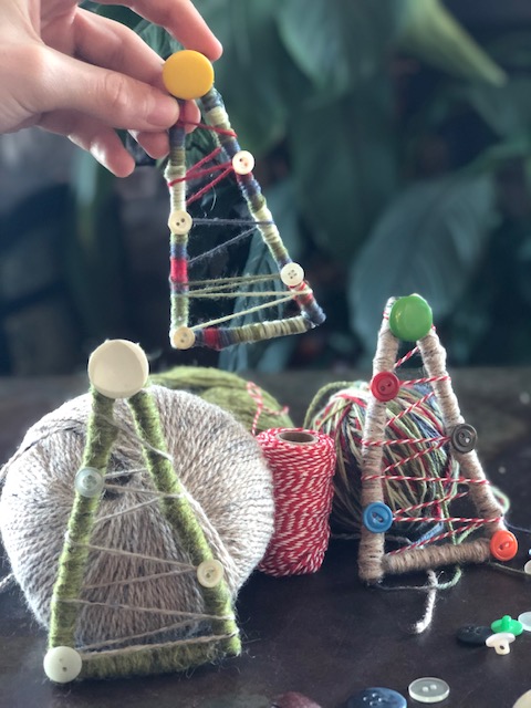 DIY Fine Motor Chrismas Tree Ornaments