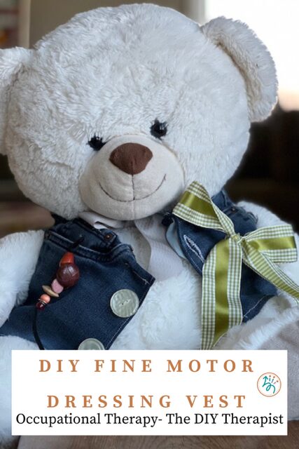 DIY teddy bear dressing vest