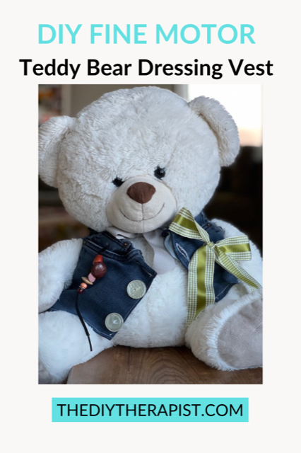 Fine Motor Teddy Bear Dressing Vest