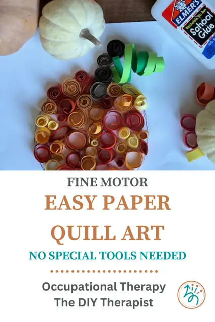 fine motor paper quill art