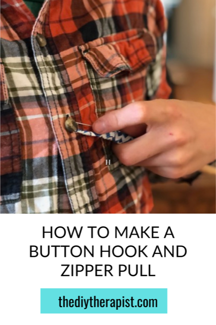 DIY button hook and zipper pull