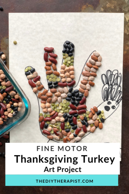 fine motor thanksgiving turkey art project