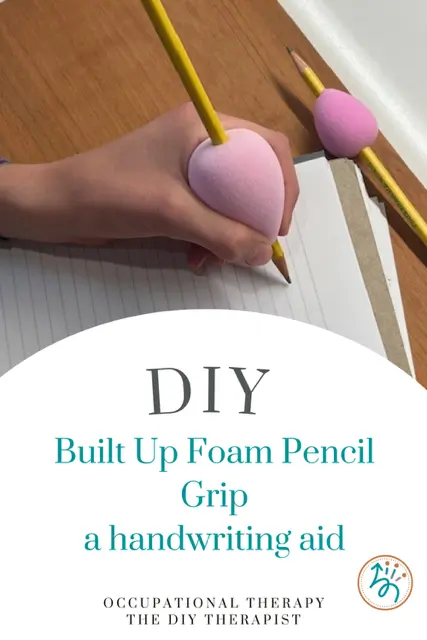 DIY built up foam pencil grip