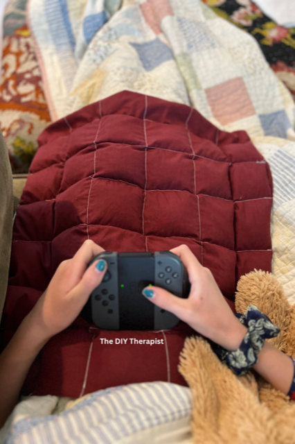 DIY Weighted Lap pad Kids sensory strategies