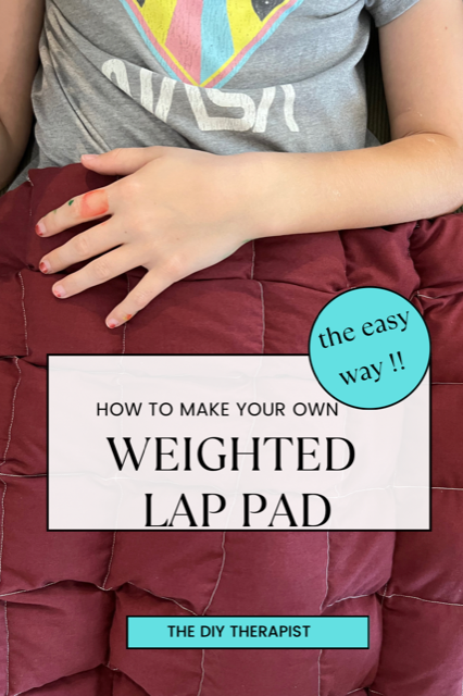 Weighted lap pad occupational therapy