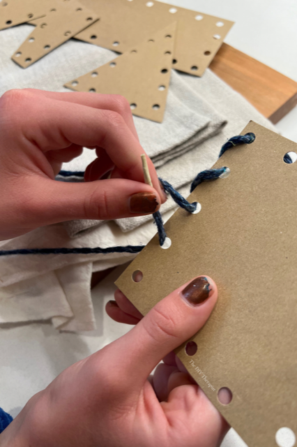 DIY fine motor lacing task: A bilateral coordination exercise for improving hand-eye coordination and concentration.