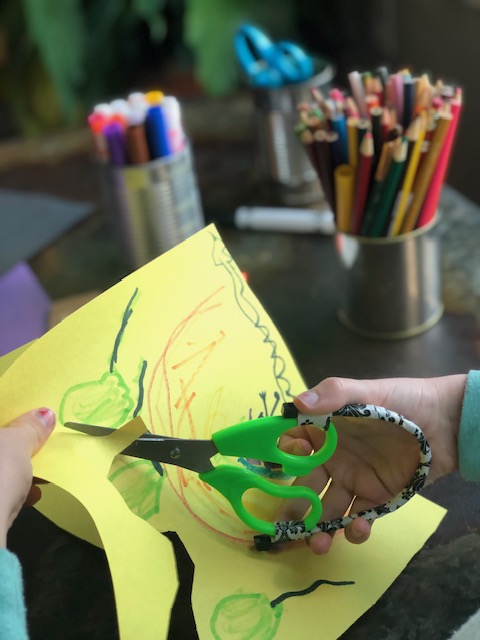 adaptive self opening loop scissors