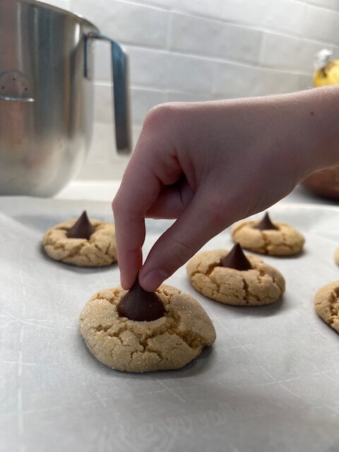 Peanut butter blossom cookies- the pincer grasp