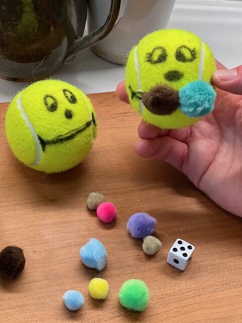 fine motor strengthening tennis ball