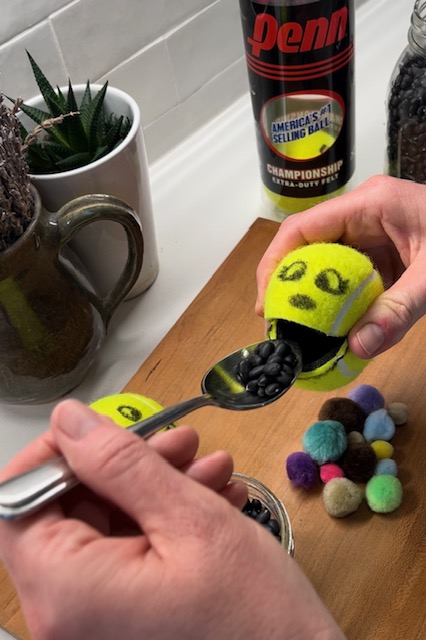 fine motor strengthening tennis ball