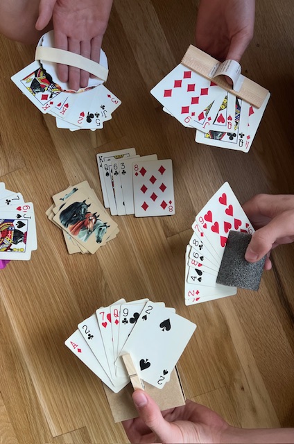 DIY adaptive game card holders