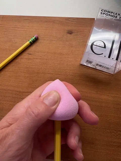 step #3 of step by step instructions: (push the pencil through the same path slowly. Adjust the foam pencil grip as needed.