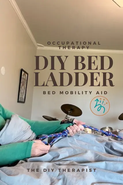 DIY bed ladder a bed mobility aid