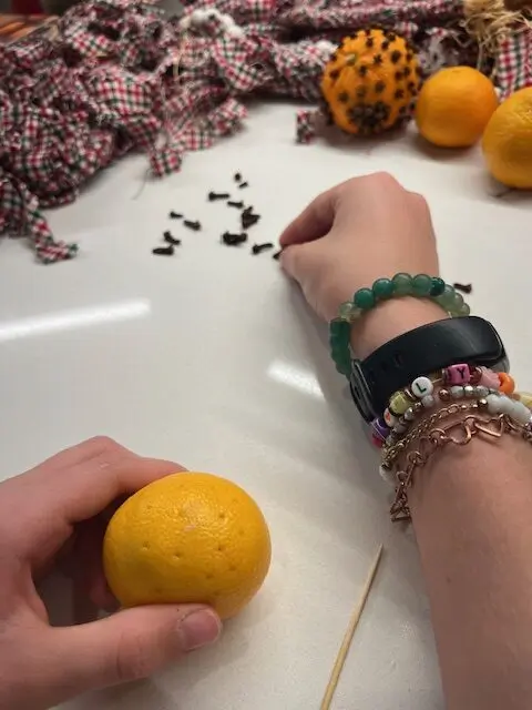 clove and orange pomanders a fine motor project