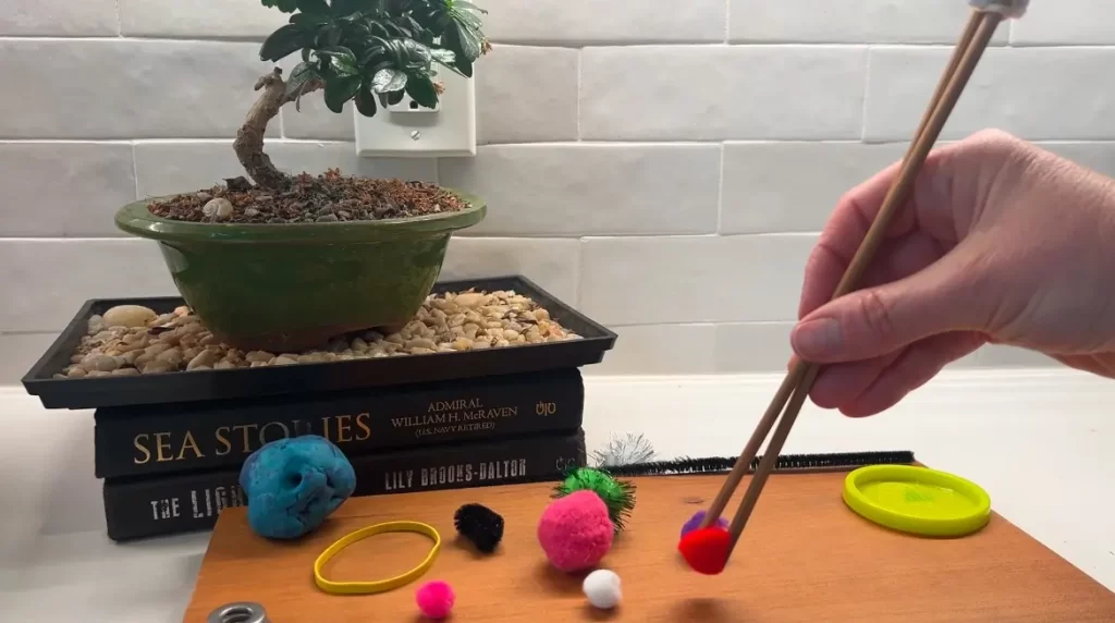 fine motor chopstick exercises