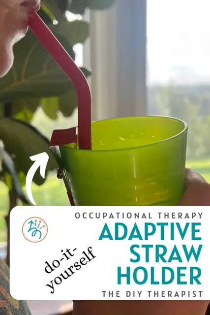 adaptive drinking straw holder