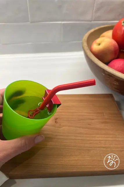 DIY adaptive drinking straw holder