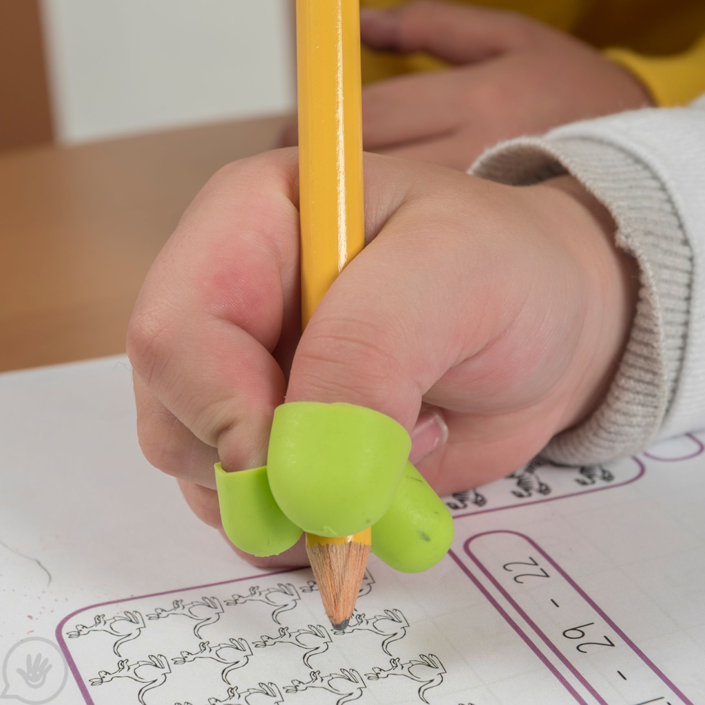 The CLAW pencil grip handwriting aids
